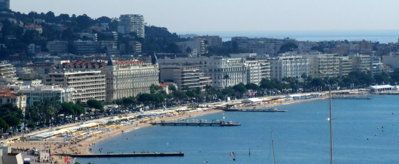 Vue de la Croisette à Cannes, France